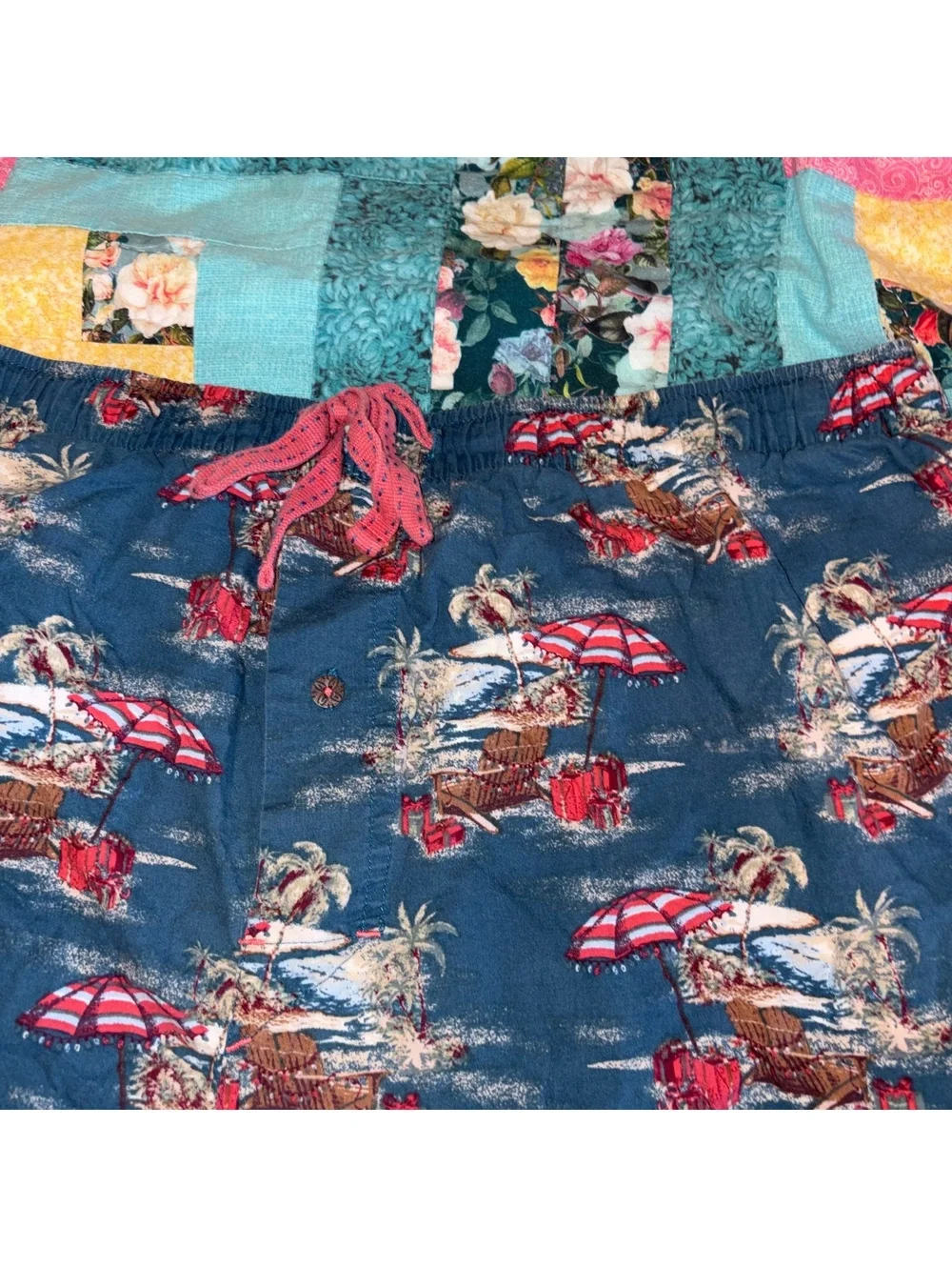 Tommy Bahama Men's 2XB Blue Tropical Print Lounge Pants Comfort Stretch